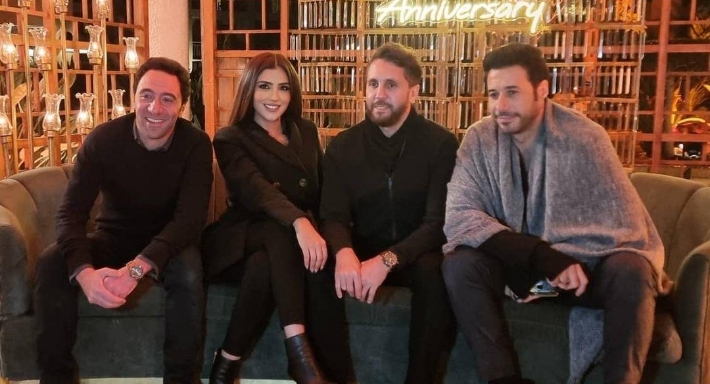 هشام ماجد واحمد السعدني ومي عمر ومحمد سلام من كواليس بضع ساعات في يوم ما