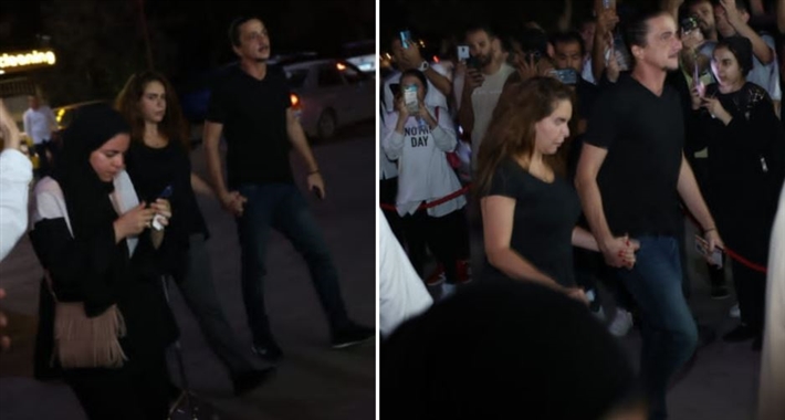 دنيا عبد العزيز في عزاء شقيق محمد فؤاد