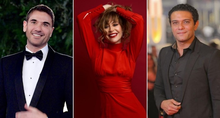 آسر ياسين ومنة شلبي وأحمد عز