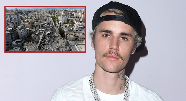 جستن بيبر يستخدم صورة لـ غزة على أنها إسرائيل!