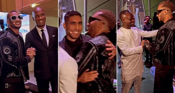 محمد رمضان وأشرف حكيمي وساديو ماني ودروجبا