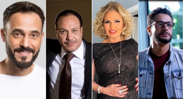 أحمد الفيشاوي ويسرا وخالد صالح ويوسف الشريف