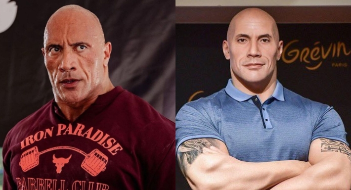 ذا روك يسخر من تمثاله بمتحف جريفين