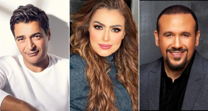 هشام عباس وسيمون وحميد الشاعري