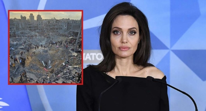 أنجيلينا جولي تعلق على قفص مخيم جباليا