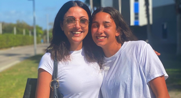 ناردين فرج وابنتها