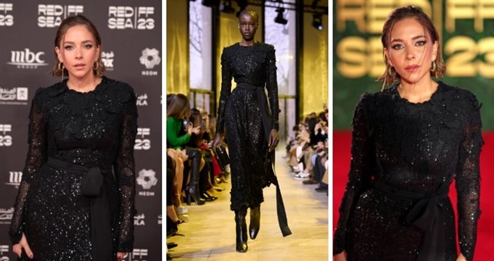 فاطمة البنوي وفستانها