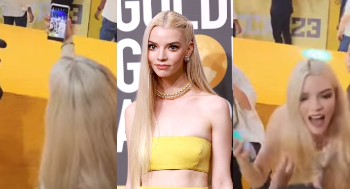 أنيا تايلور جي تثير ضحك الجمهور في فيديو متداول