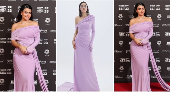 أسماء جلال وفستانها