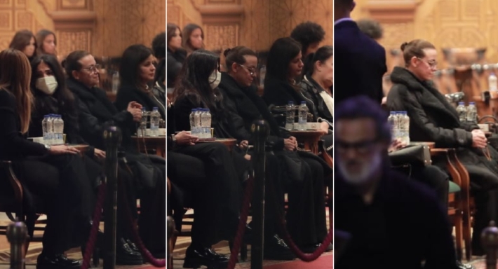 ريهام عبد الغفور في عزاء شقيق أحمد حلمي