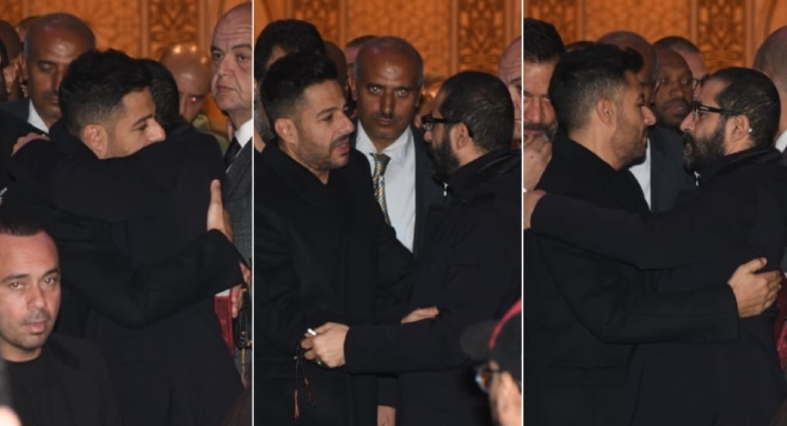 محمد حماقي في عزاء شقيق أحمد حلمي