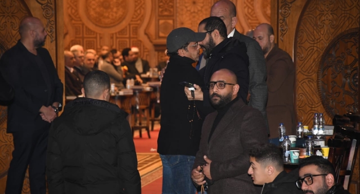 محمد هنيدي في عزاء شقيق أحمد حلمي