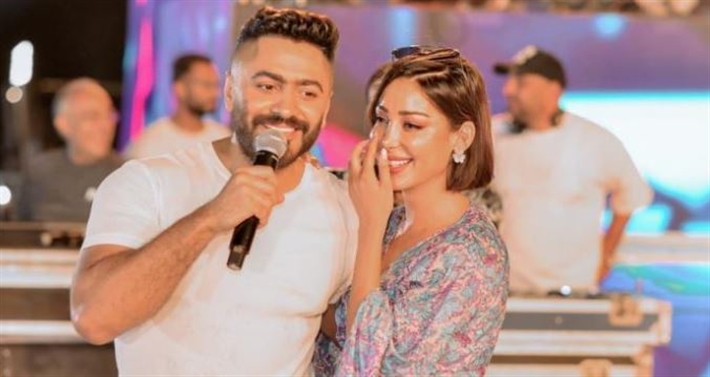 تامر حسني وبسمة بوسيل