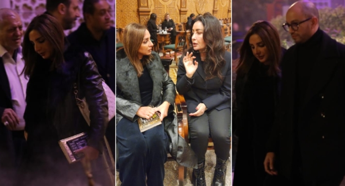 أنغام في عزاء والدة لطيفة