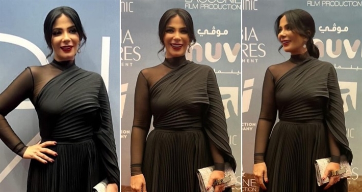 منى زكي في العرض الخاص لفيلم رحلة 404 بجدة