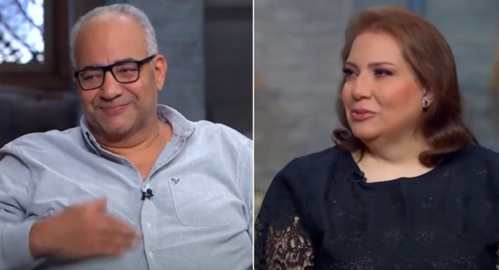 بيومي فؤاد وزوجته أماني سويدان