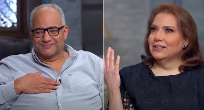 بيومي فؤاد وزوجته أماني سويدان