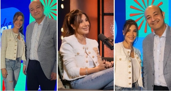 نانسي عجرم مع عمرو أديب