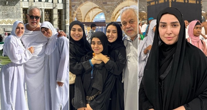 روجينا وأشرف زكي وابنتيهما