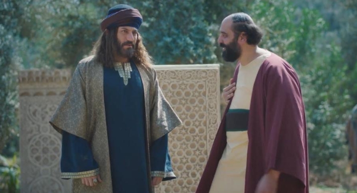 نيقولا معوض ومحمد يوسف في مشهد من الحشاشين