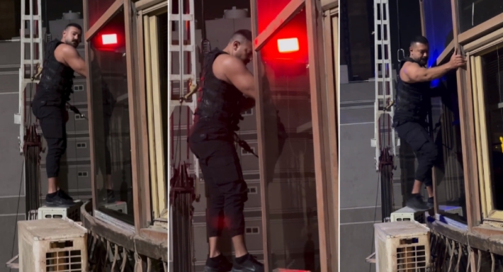 عمرو يوسف في مشهد صعب من فيلم شقو