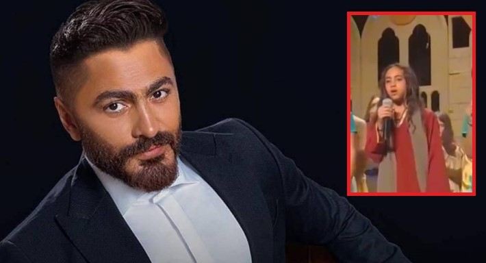 تامر حسني وابنته تاليا