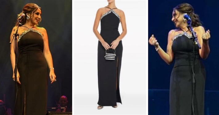 أنغام وفستانها