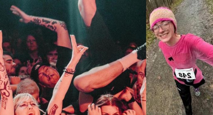 إصابة امرأة بعد سقوط مغني عليها