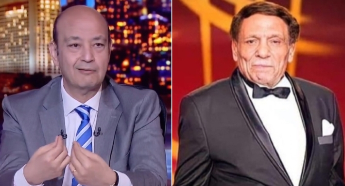 عمرو أديب وعادل إمام