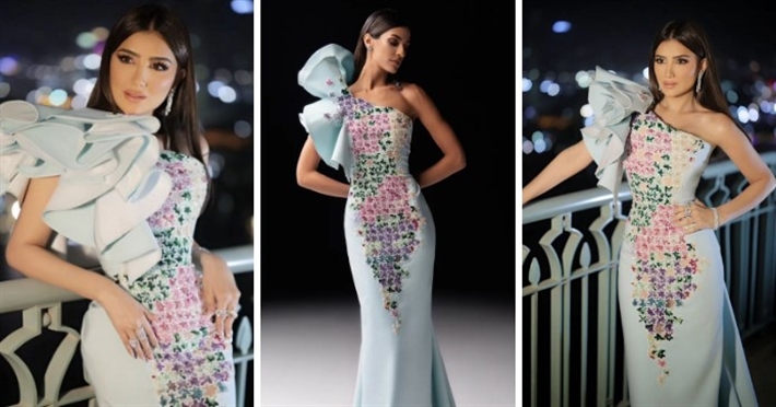 مي عمر بفستان من انطوان قارح