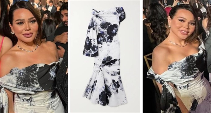 أسماء إبراهيم وفستانها