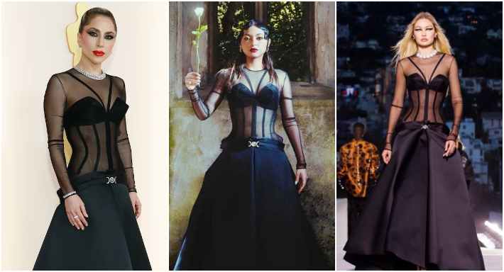 مي الغيطي بفستان من Versace 