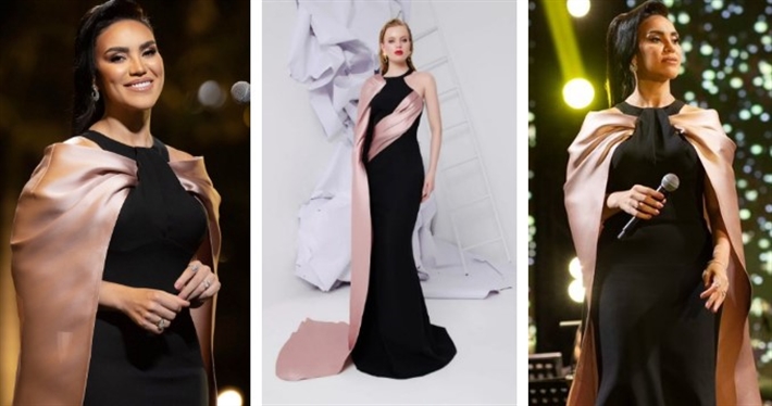 مي فاروق وفستانها