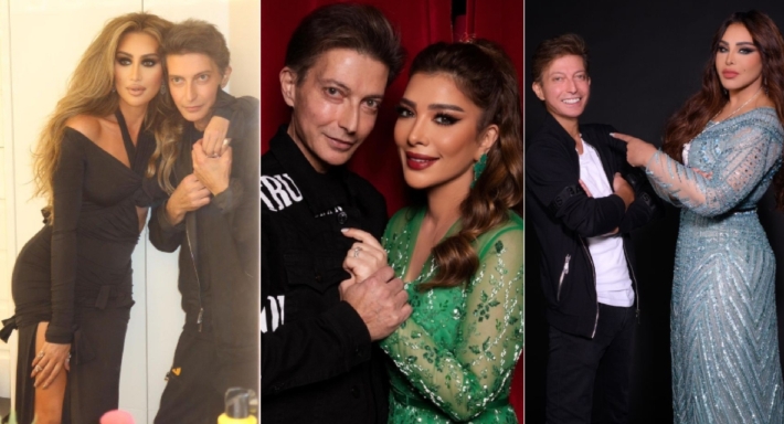 أصالة وأحلام ومايا دياب مع طوني صوايا