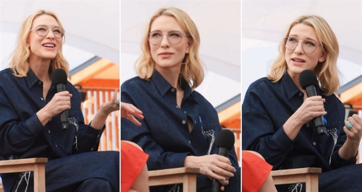 كيت بلانشيت في حلقة نقاشية عن النزوح واللاجئين