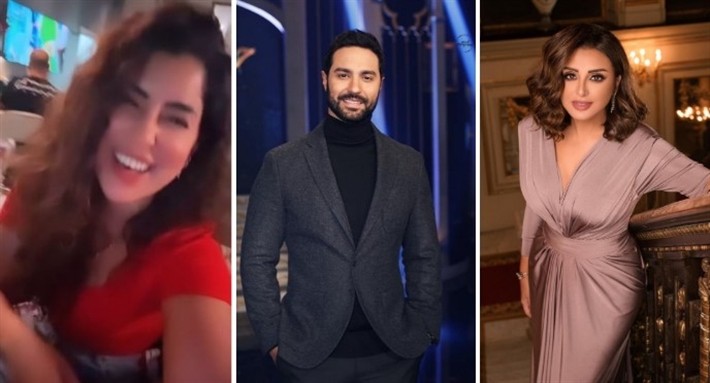 أنغام وكريم فهمي وأيتن عامر