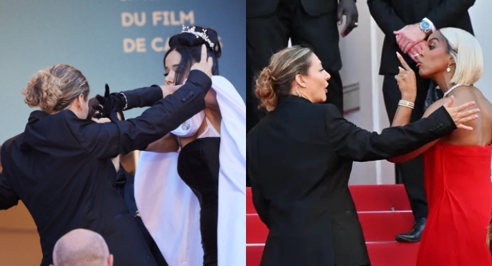 حارسة أمن تتشاجر مع ممثلة في مهرجان كان 