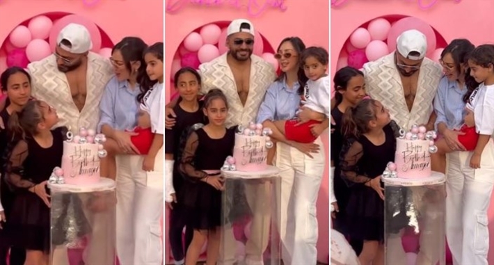 تامر حسني وبسمة بوسيل وأولادهما