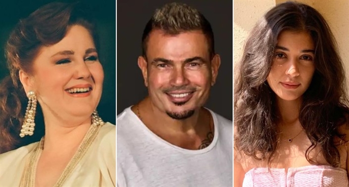 نورين أبو سعدة وعمرو دياب وميادة الحناوي