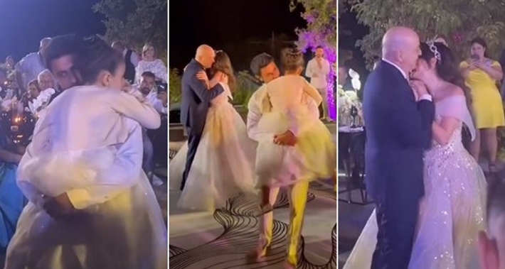 رقصة سارة أبي كنعان ووالدها ووسام فارس وابنته