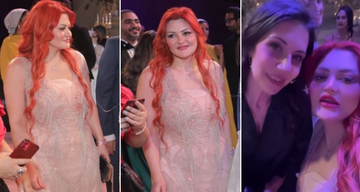 زوجة مصطفى قمر في حفل زفاف جميلة عوض