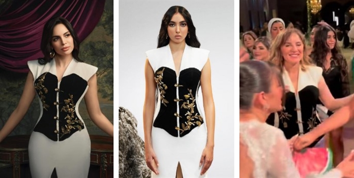 راندا وأمال ماهر بنفس الفستان