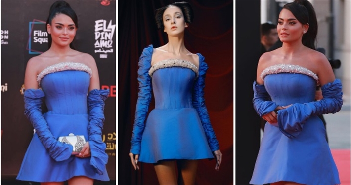 أسماء جلال وفستانها