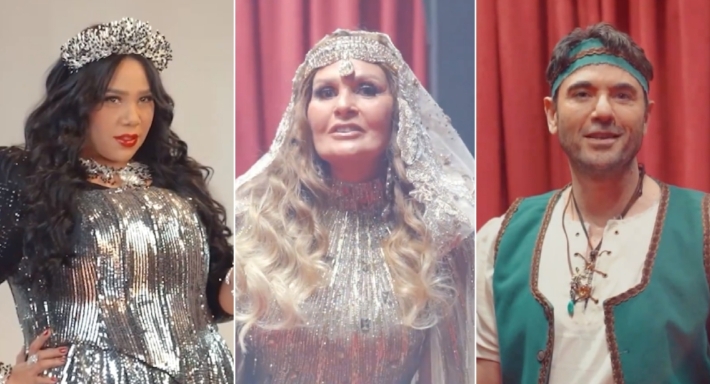 يسرا وأحمد عز وشيماء سيف