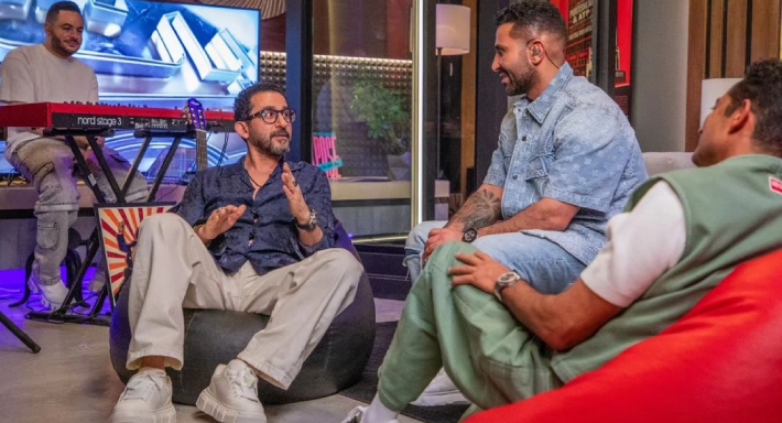 أحمد حلمي وعمرو سعد وأحمد سعد في برنامج بيت السعد