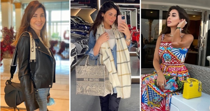 حقائب Dior مع النجمات