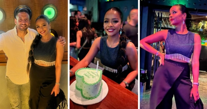 احتفال اسماء ابو اليزيد بعيد ميلادها