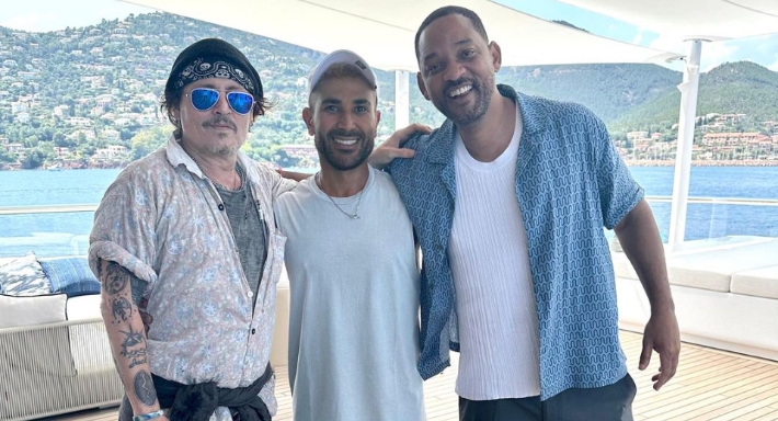 أحمد سعد وويل سميث وجوني ديب