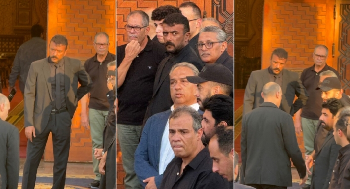 أحمد العوضي في عزاء حسام شوقي وفتحي إسماعيل ومحمود كمال وتامر فتحي 