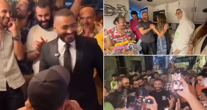 تامر حسني والاحتفال بعيد ميلاده